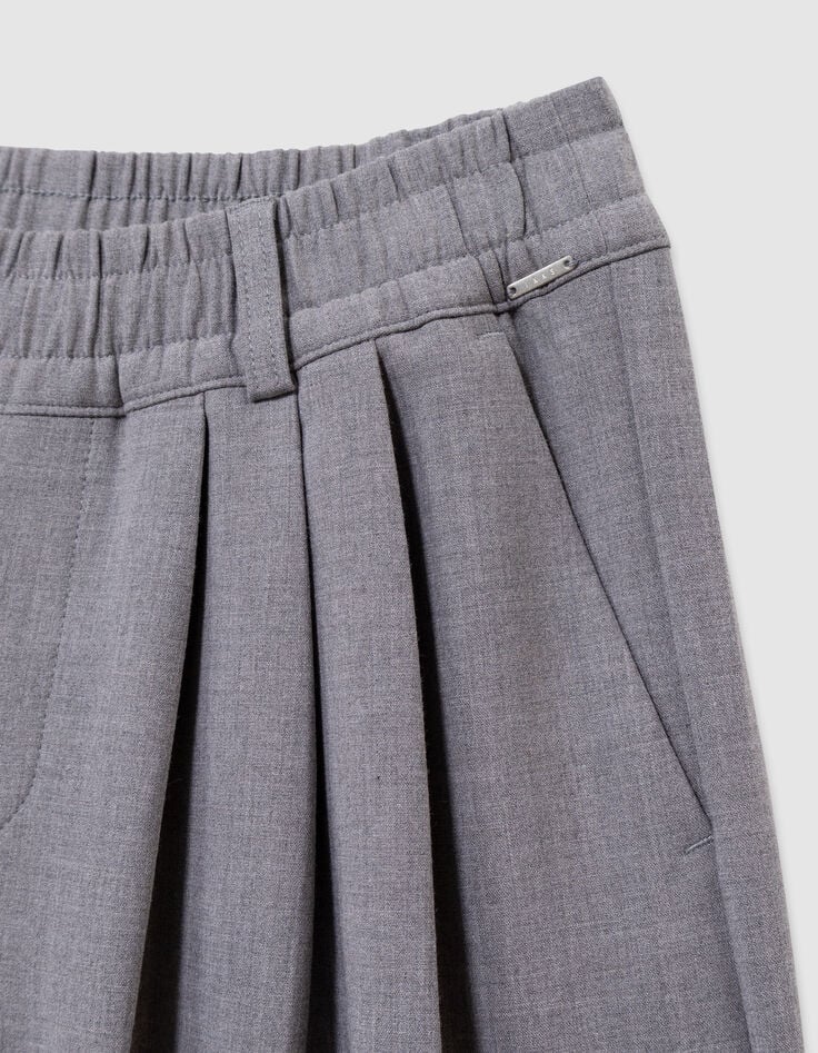 Girls’ grey wide-leg trousers with flat pleats-6 Girls’ grey wide-leg trousers with flat pleats-6