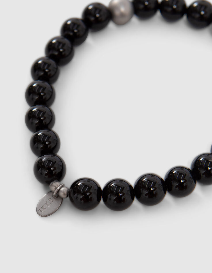 Bracelet noir en pierres de Jade Homme-6