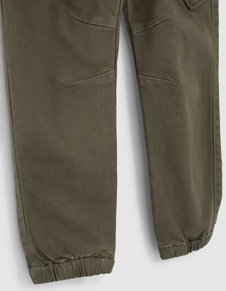 Pantalon kaki élastiqué forme battle garçon -6