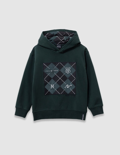Sudadera verde damero bordado Harry Potter ni&ntilde;o - IKKS