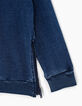 Boys’ indigo sweatshirt with leopard print and badge-4