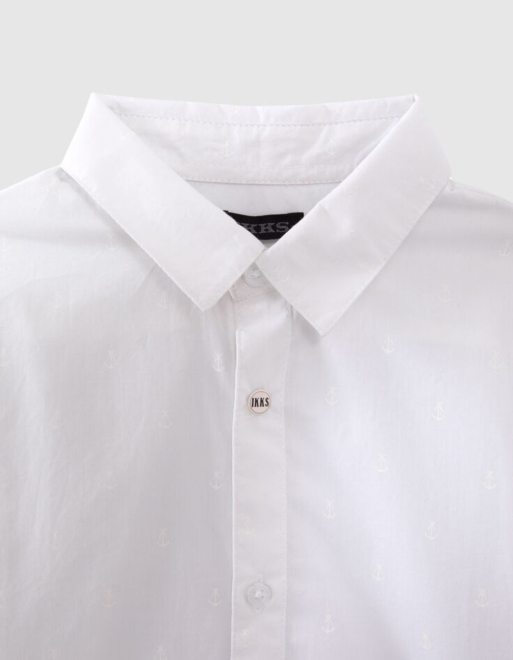 Chemise blanche imprim&eacute; ancres gar&ccedil;on-4