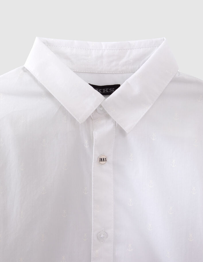 Wit overhemd met ankerprint jongens - IKKS