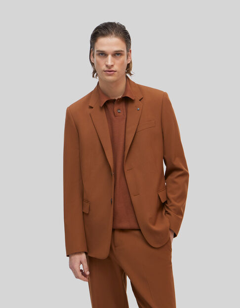 Pure Edition – Men’s cognac suit jacket - IKKS