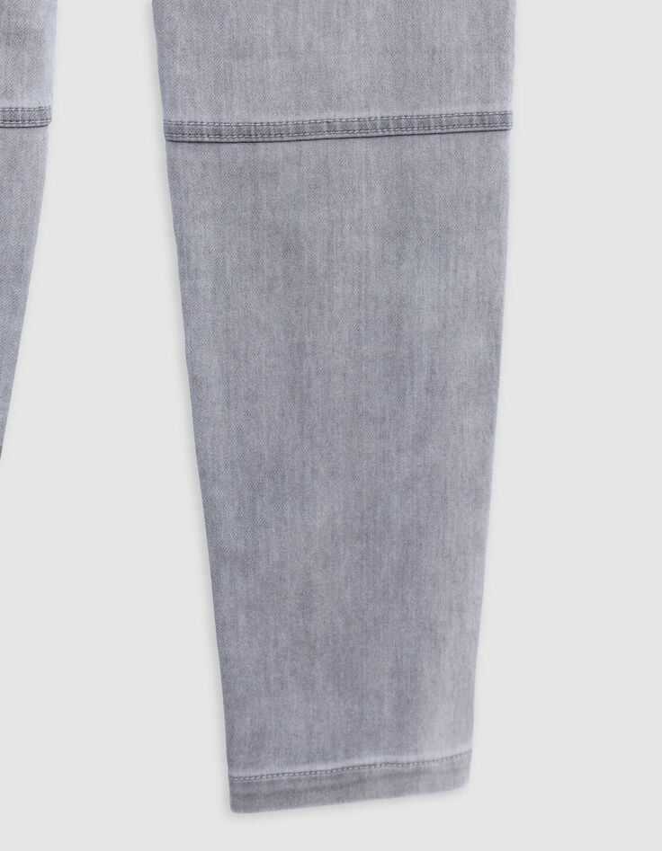 Boy's grey cut-off knee JOGGER jeans-7