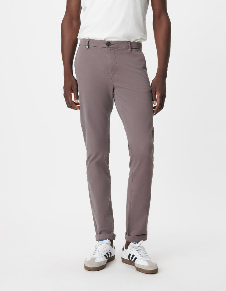 Pantalon chino slim gris Homme-2
