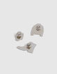 Women’s set of 3 Crown/Combat Boots/Biker Jacket brooches-2