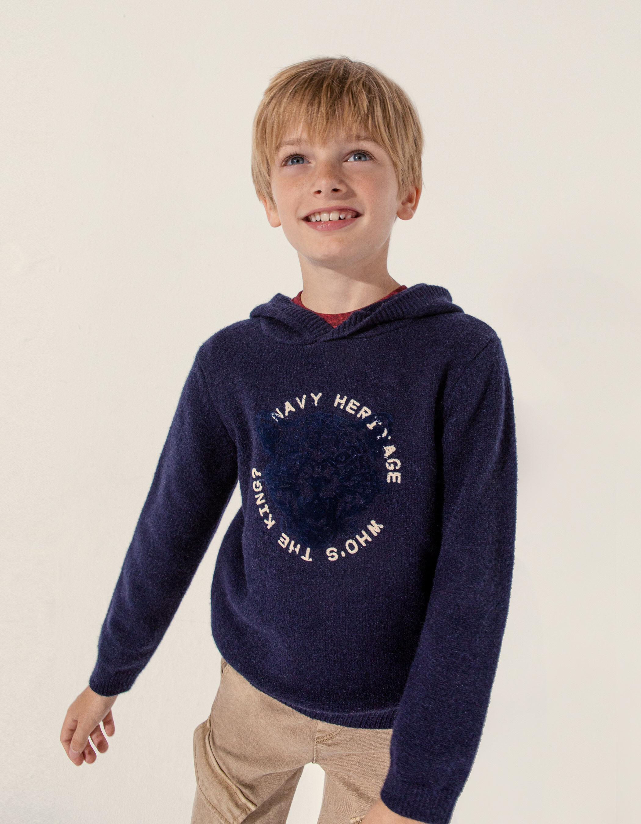 Baby handgebreide trui met muts Kleding Jongenskleding Babykleding voor jongens Truien 