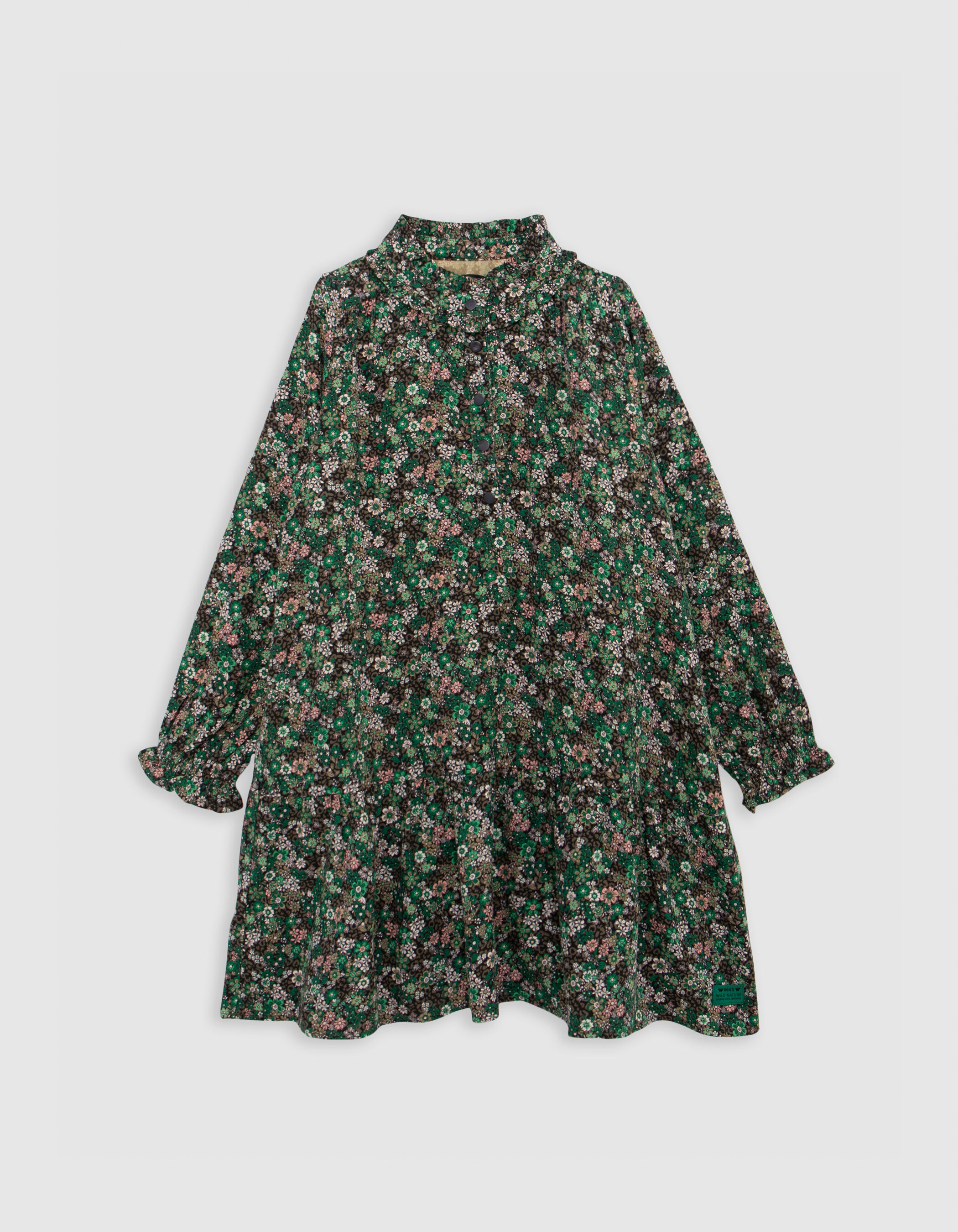 Robe kaki LENZING ECOVERO imprime leo floral fille IKKS