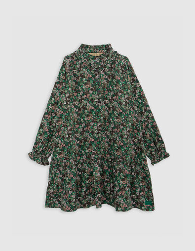 Khaki dress LENZING™ ECOVERO™ leofloral print girl - IKKS