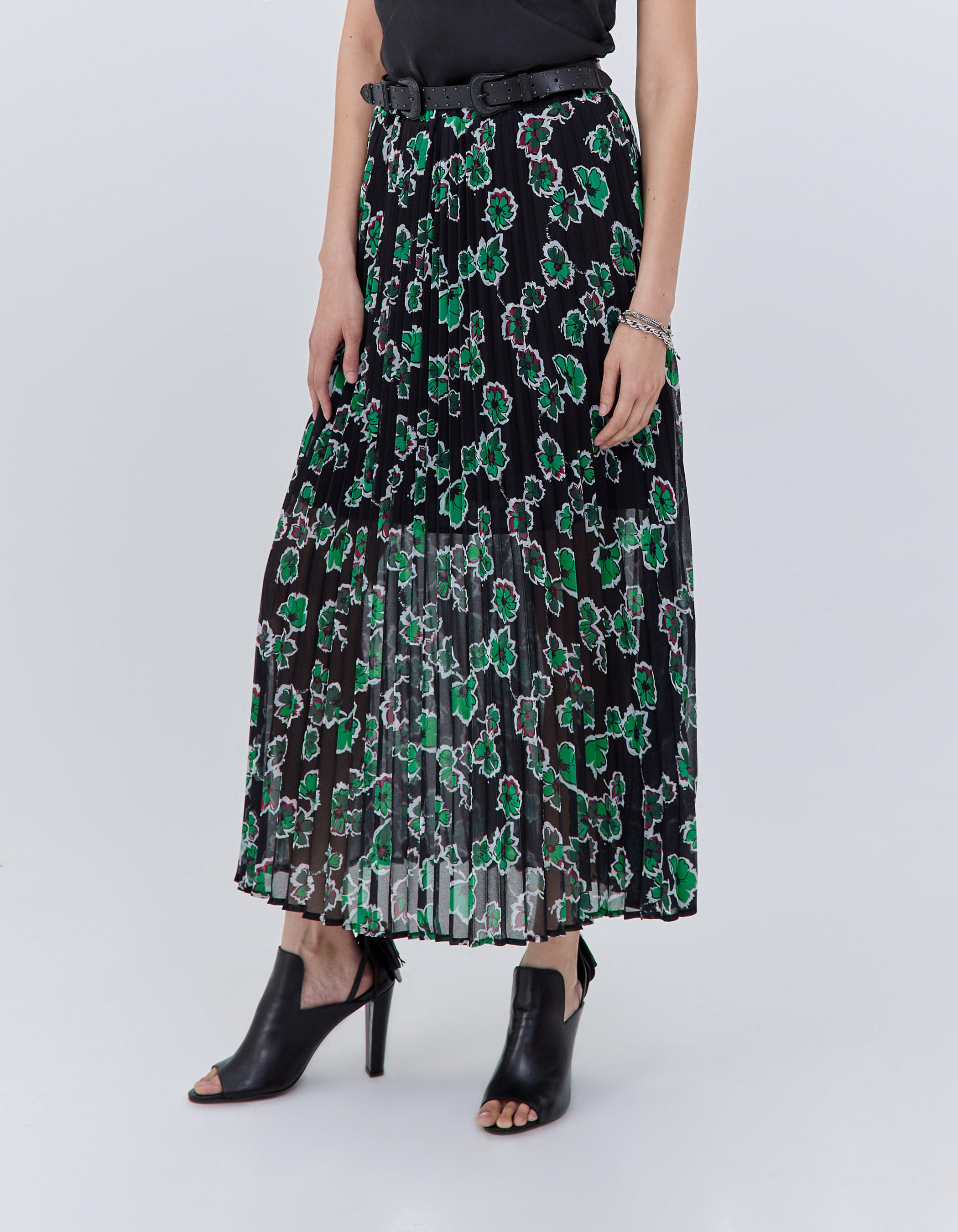Jupe plissée longue ikks clearance
