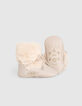 Baby girls’ ecru fur-lined lace-up boots-6