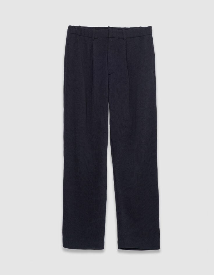 Men's black pleated pants-6