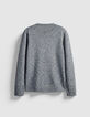 Pull manches longues marine tricot moulin&eacute; Homme-6