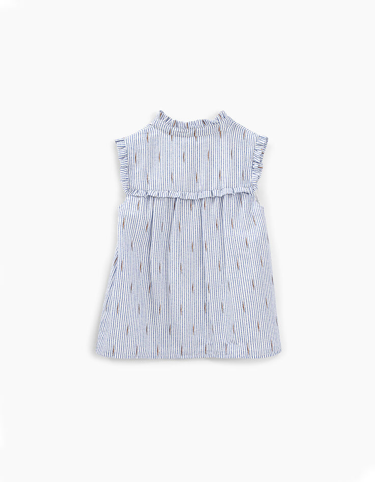 Blusa navy de rayas con volantes niña-3 Blusa navy de rayas con volantes niña-3