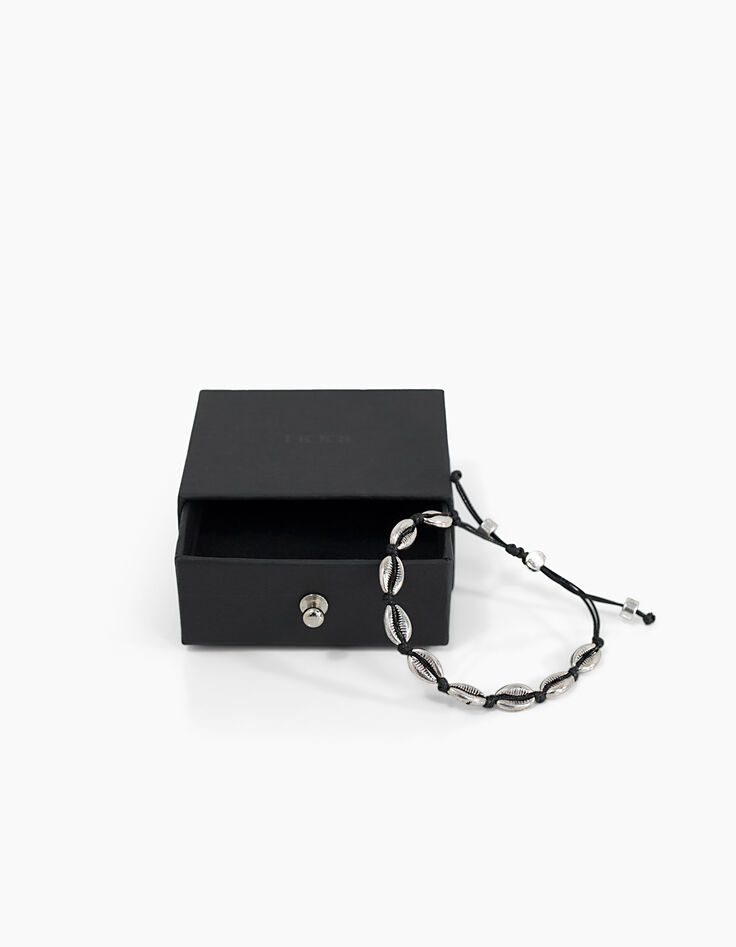 Bracelet coquillages cauris argentés femme-4 Bracelet coquillages cauris argentés femme-4
