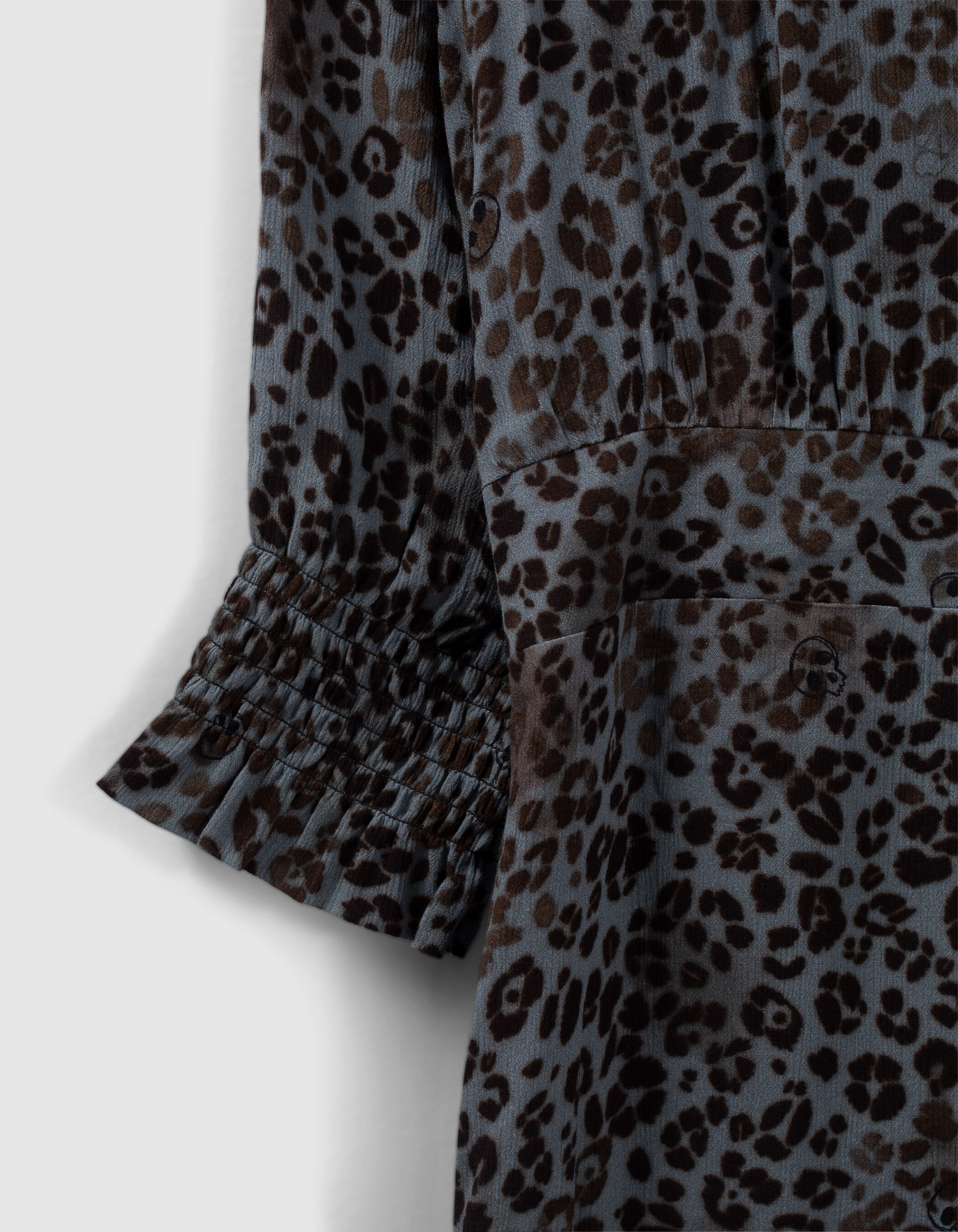 Women s blue LENZING ECOVERO rock leopard long dress