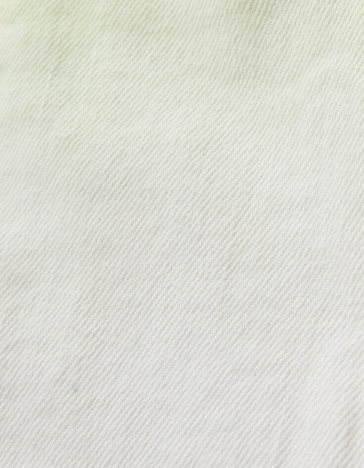 Neongelbe Deep-Dye-Mädchenshorts mit Fransenabschluss-8