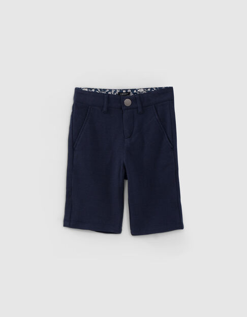 Bermudas chinos azul marino punto piqué niño