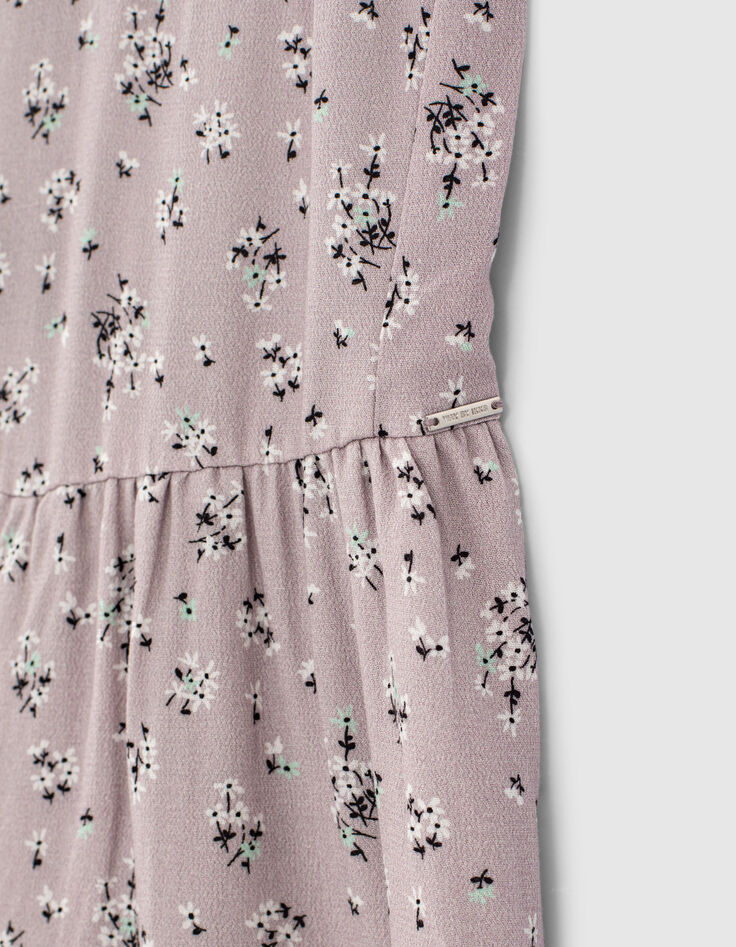 Girls’ violet micro-flower print playsuit-4