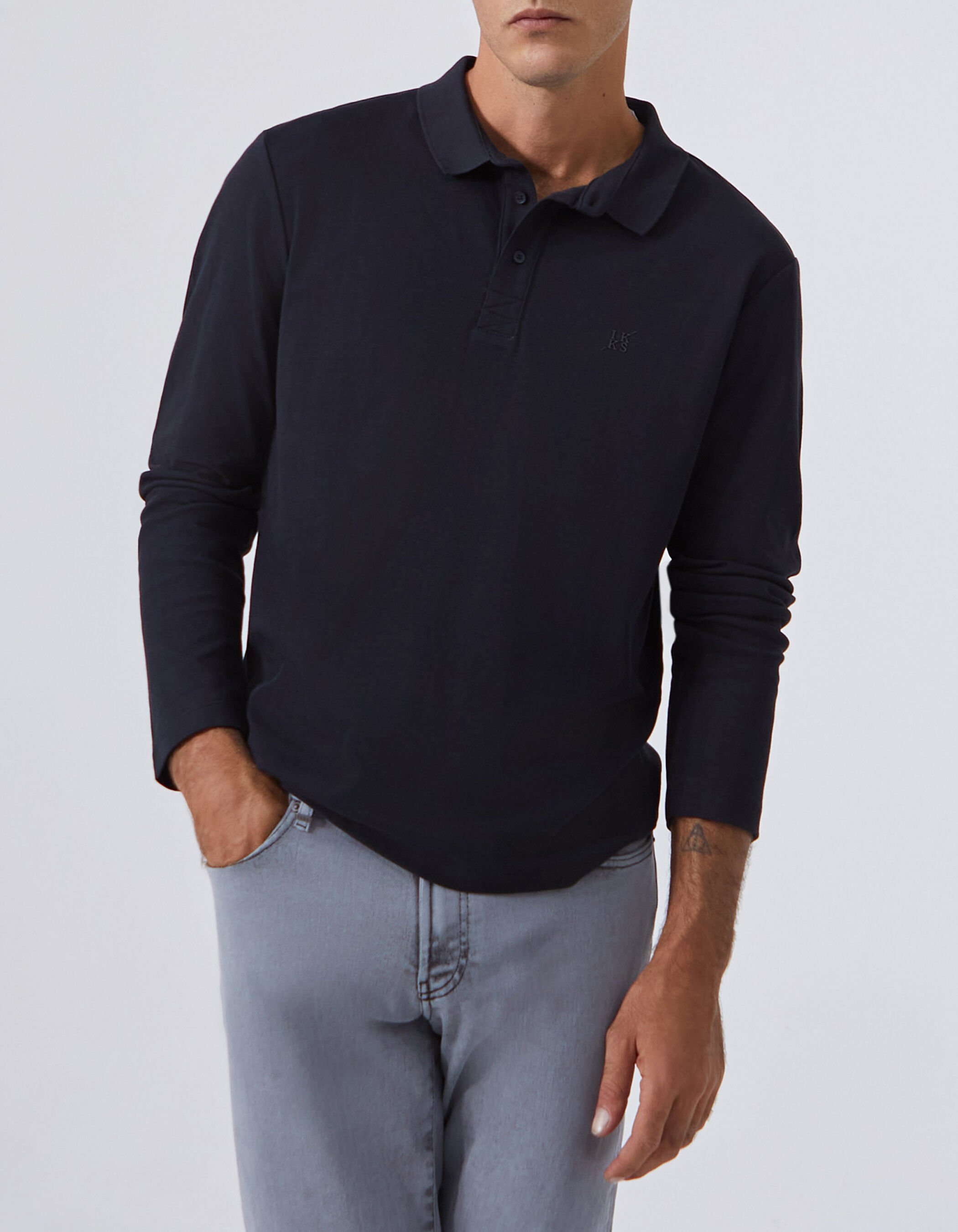 Polos manches longues best sale homme