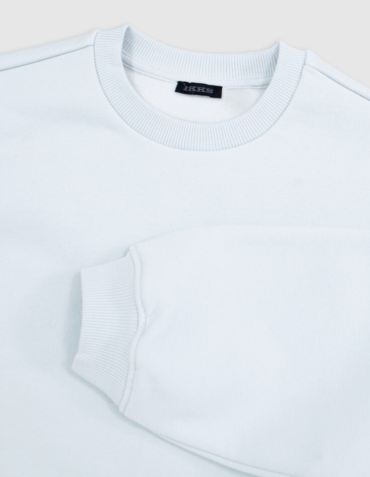 Sudadera azul con mensaje flocado en la espalda de ni&ntilde;a-7