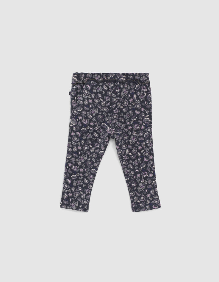 Jogging navy imprimé cachemire bébé fille-3