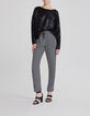 Women’s black knit oversize sweater, embroidered sequins-7