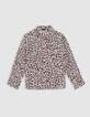 Pink leopard print shirt for girl-4