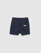Baby boys' navy/origami print reversible shorts-3