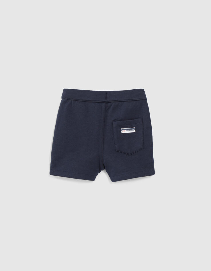 Baby boys' navy/origami print reversible shorts-3