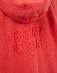 Cardigan orange fonc&eacute; message emboss&eacute; dos gar&ccedil;on-3