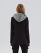 Schwarzer Damenblazer mit Metallic-Futter-2