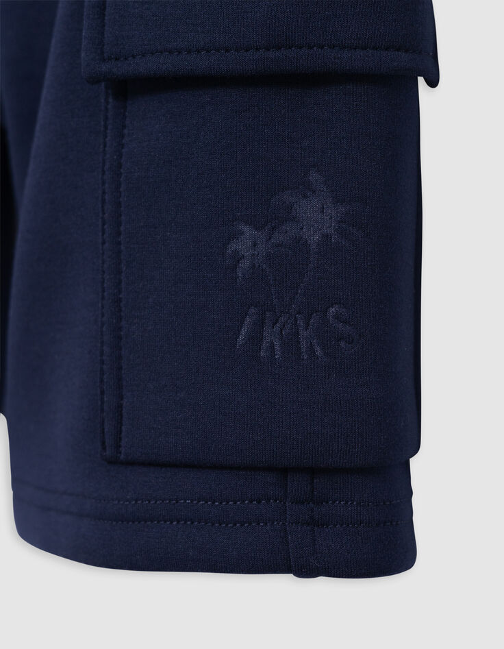 Marineblaue BATTLE-Jungenbermudas mit Palmenmotiv-7