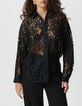 Camisa manga larga negra oversize encaje mujer-5
