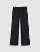 Black wide-leg pants for girl-2