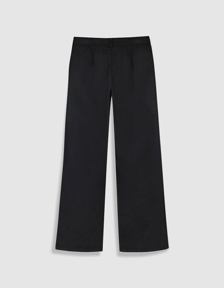 Black wide-leg pants for girl-2