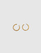 Boucles d'oreille créoles doré femme-5