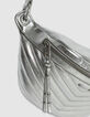 Women's 1440 silver quilted leather belt bag-4