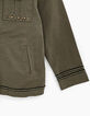Bronzen safari-jasje met studs en borduursels meisjes-4