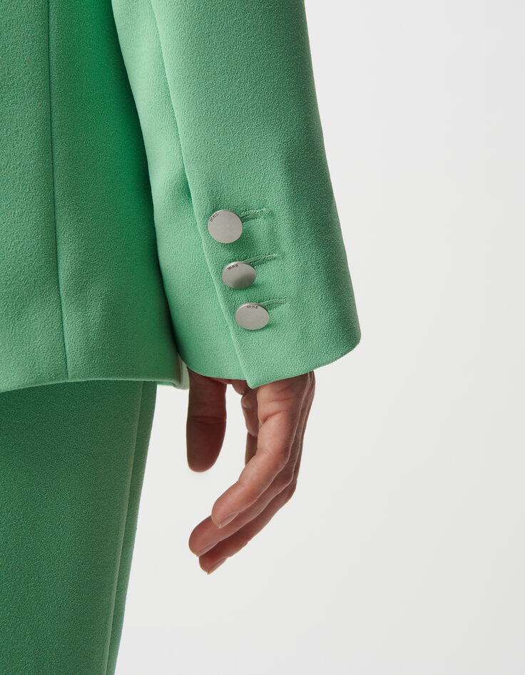 Grüne Anzugjacke aus recyceltem Polyester für Damen-7