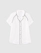 Women off-white shirt with jacquard rock motif-5