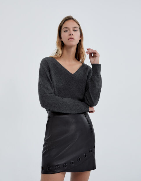 Pure Edition-Women’s grey cashmere knit sweater