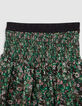 Khaki rok LENZING™ ECOVERO™ bloemenprint meisje-3