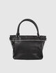 Cabas The Artist Rock en cuir noir clout&eacute; Femme-2