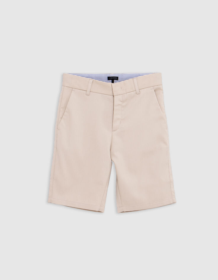 Bermuda de costume cérémonie beige garçon-1