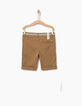 Bermuda chino camel à imprimé skates garçon-3