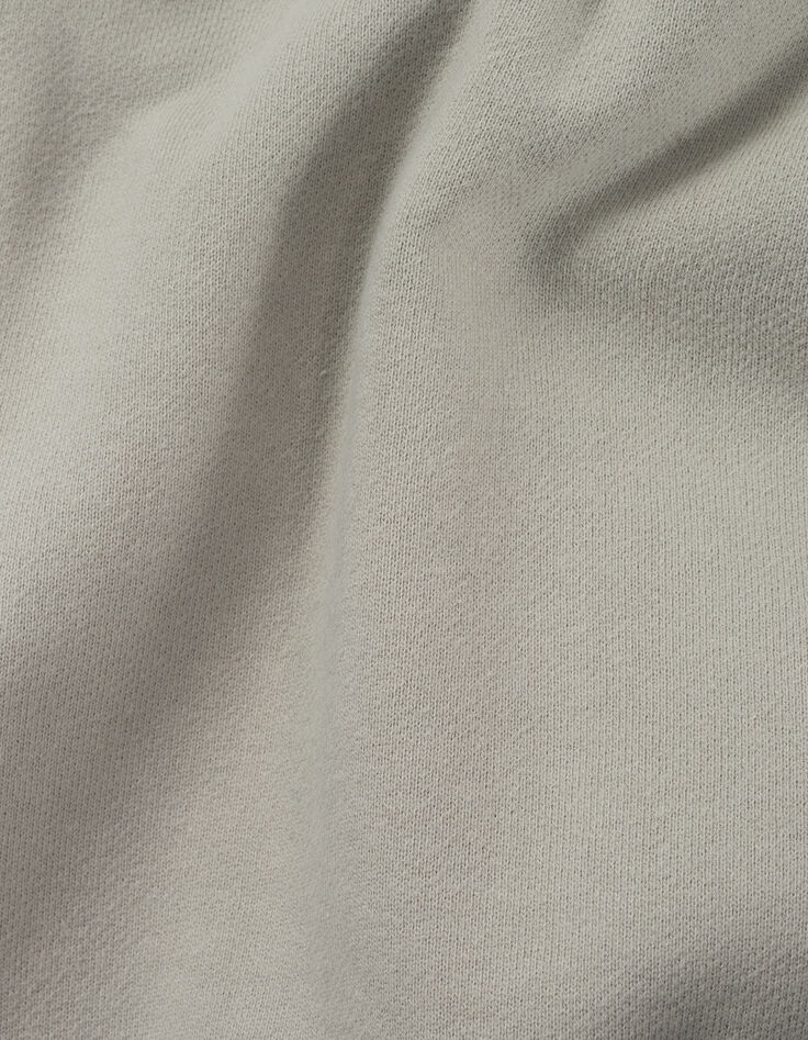 Groene sweater biokatoen ritszak twee materialen jongens-9