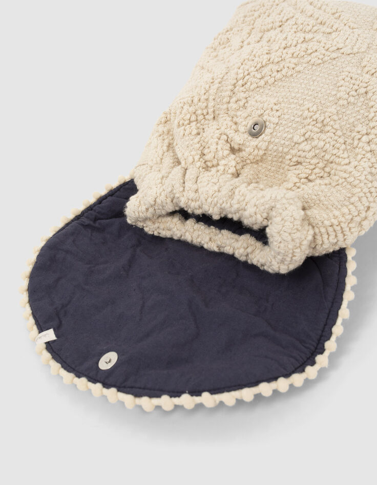 Sac à dos blanc cassé tricotage fantaisie bébé fille-5