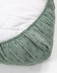 Housse de matelas à langer verte coton bio GABRIELLE PARIS-4